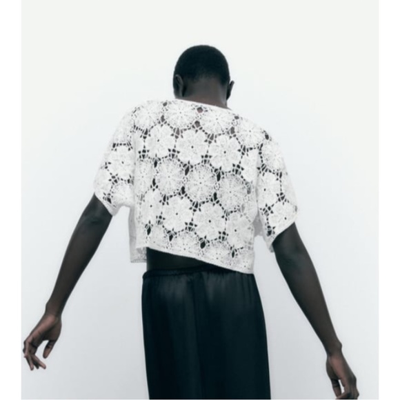 ZARA ~ KNIT CROCHET ТОР (NWT) - Picture 4 of 10